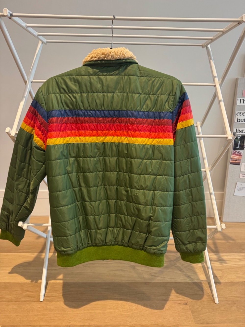 Aviator Nation Womens 5 Stripe Jacket  Garden Green - Picture 2 of 3